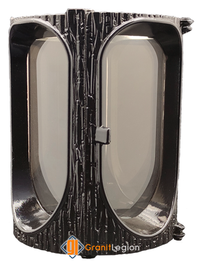 Aluminium body for gravestone lantern, colour black