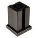 Black stone vase for graves. Granite Gabbro model #1 30cm
