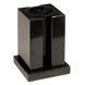 Black stone vase for graves. Granite Gabbro model #1 30cm