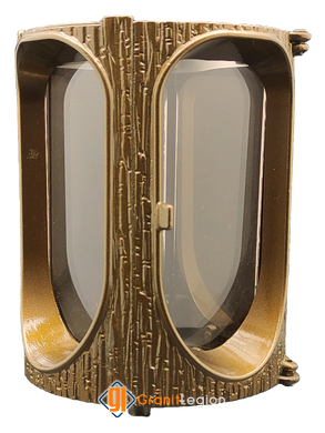 Aluminium body for gravestone lantern, colour roman gold